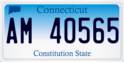 CT license plate AM40565