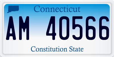 CT license plate AM40566