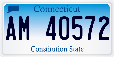 CT license plate AM40572