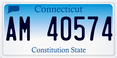 CT license plate AM40574