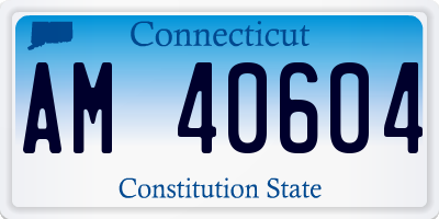 CT license plate AM40604