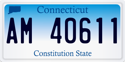 CT license plate AM40611