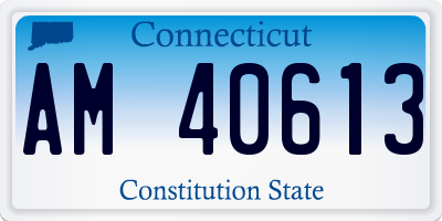 CT license plate AM40613