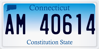CT license plate AM40614