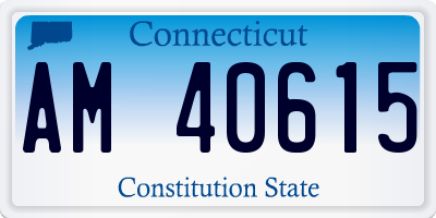 CT license plate AM40615
