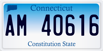 CT license plate AM40616