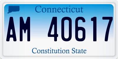 CT license plate AM40617