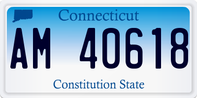 CT license plate AM40618