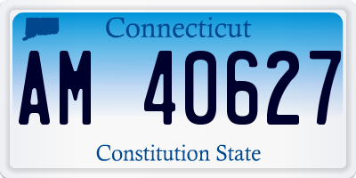 CT license plate AM40627