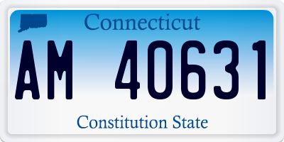 CT license plate AM40631