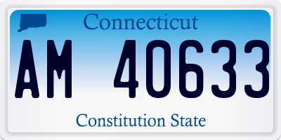 CT license plate AM40633