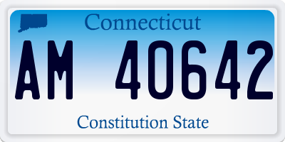 CT license plate AM40642