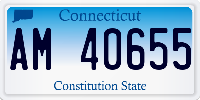 CT license plate AM40655