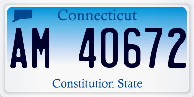 CT license plate AM40672