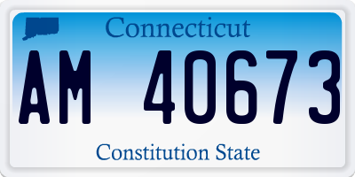 CT license plate AM40673