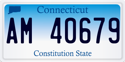 CT license plate AM40679