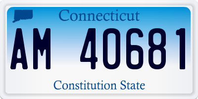 CT license plate AM40681
