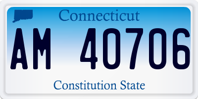 CT license plate AM40706