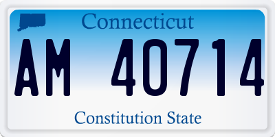 CT license plate AM40714