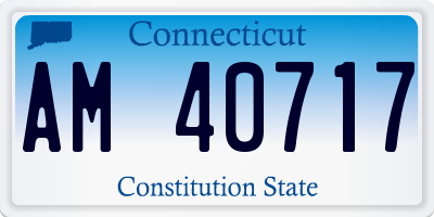 CT license plate AM40717