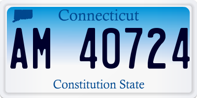 CT license plate AM40724