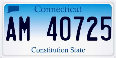 CT license plate AM40725