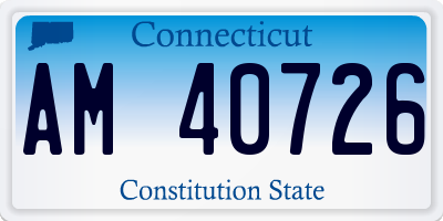 CT license plate AM40726