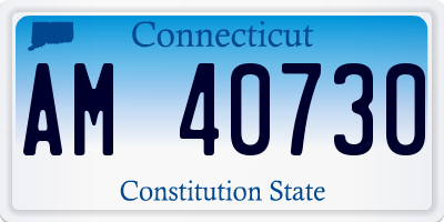 CT license plate AM40730
