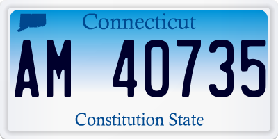 CT license plate AM40735