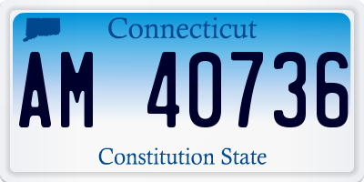 CT license plate AM40736