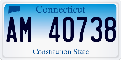CT license plate AM40738