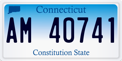 CT license plate AM40741