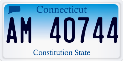CT license plate AM40744