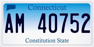 CT license plate AM40752