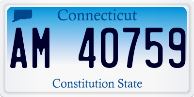 CT license plate AM40759