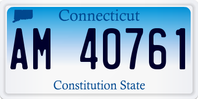 CT license plate AM40761