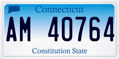 CT license plate AM40764