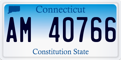 CT license plate AM40766