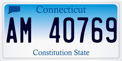 CT license plate AM40769