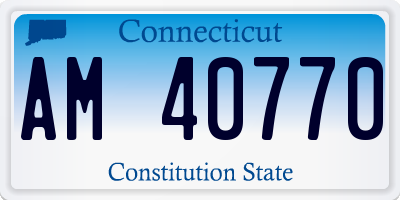 CT license plate AM40770