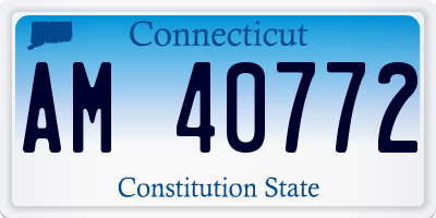 CT license plate AM40772