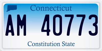 CT license plate AM40773
