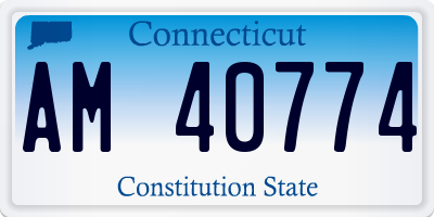 CT license plate AM40774