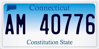 CT license plate AM40776