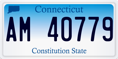 CT license plate AM40779