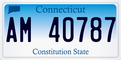 CT license plate AM40787