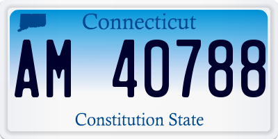 CT license plate AM40788