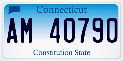 CT license plate AM40790