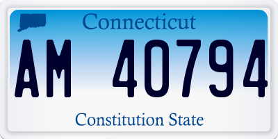 CT license plate AM40794