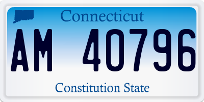 CT license plate AM40796